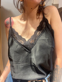 Debardeur dentelle noir