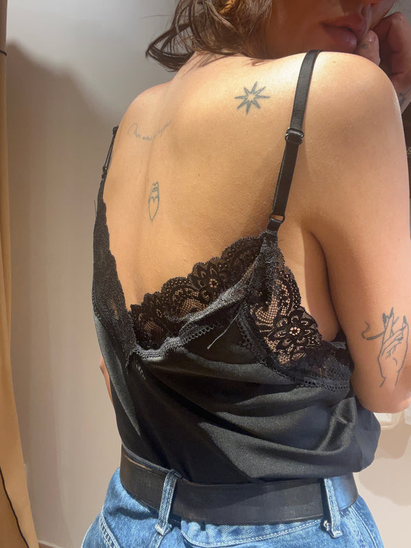Debardeur dentelle noir