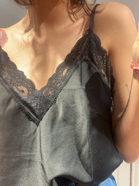 Debardeur dentelle noir
